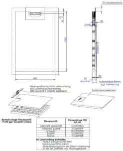 Schedel Line Flow Duschelement LI2KF608012 80 X 120 Cm, Einseitiges Gefälle -Badezimmerbedarf Geschäft Schedel Line Flow Duschelement LI2KF608012 80 x 120 cm einseitiges Gefaelle 1