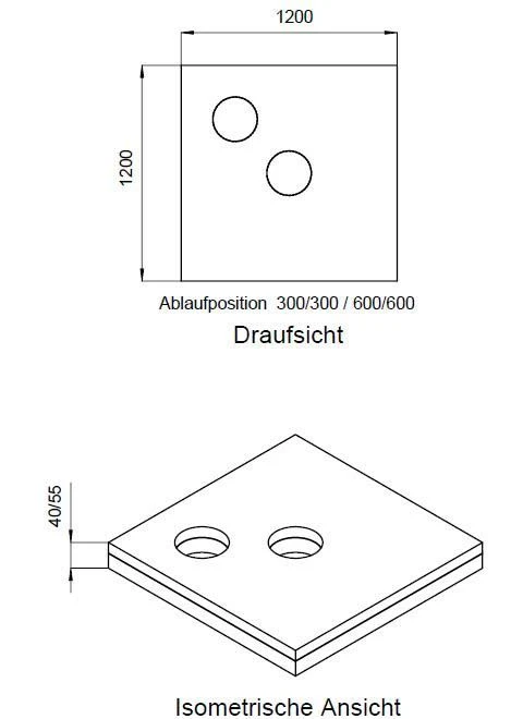 Schedel MultiStar Plan Unterbauelement SK32218 1200x1200x40/55mm, 2er-Set, Für Kessel 4 Schedel MultiStar Plan Unterbauelement SK32218 1200x1200x40/55mm, 2er-Set, Für Kessel – Bild 2