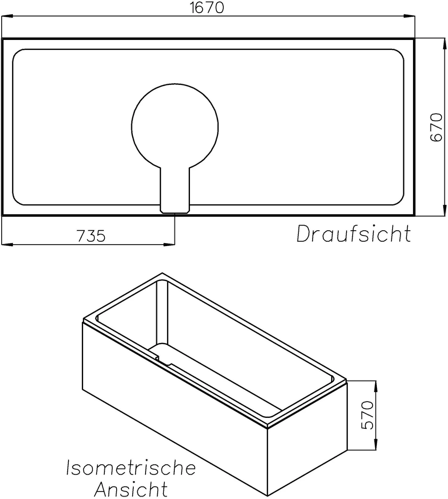 Schedel XL Bette Ocean Wannenträger SW11456 170x70cm, Überlauf Hinten, Höhe 57cm 4 Schedel XL Bette Ocean Wannenträger SW11456 170x70cm, Überlauf Hinten, Höhe 57cm – Bild 2