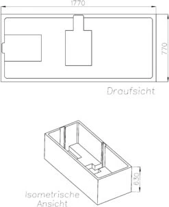 Schedel XL Villeroy & Boch O.Novo Solo Wannenträger SW14718 180x80cm, Höhe 63cm -Badezimmerbedarf Geschäft Schedel XL Villeroy and Boch O.Novo Solo Wannentraeger SW14718 180x80cm Hoehe 63cm 1