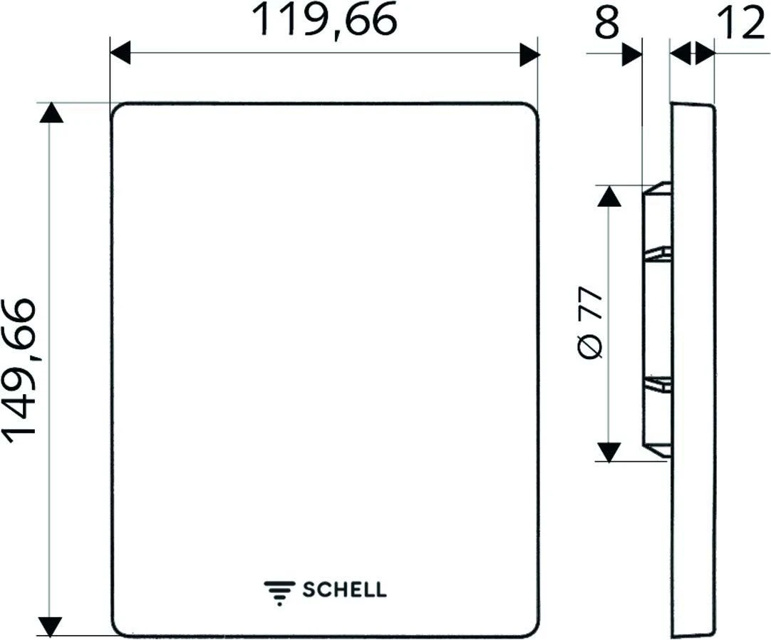 Schell Edition Urinal-Frontblende 230802899 Mit Montagerahmen, Edelstahl 4 Schell Edition Urinal-Frontblende 230802899 Mit Montagerahmen, Edelstahl – Bild 2