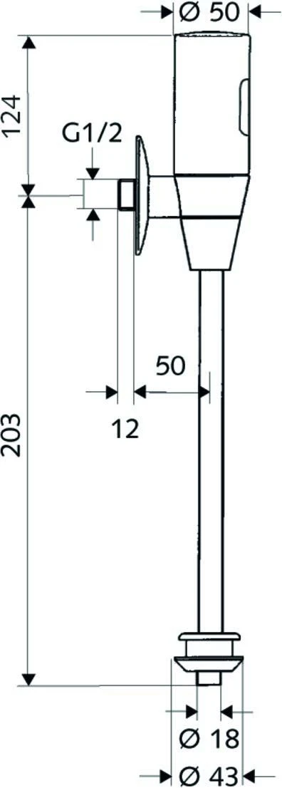 Schell Infrarot Druckspüler Schelltronic 011130699 Für Urinal, 9 V Batteriebetrieb, Verchromt 5 Schell Infrarot Druckspüler Schelltronic 011130699 Für Urinal, 9 V Batteriebetrieb, Verchromt – Bild 3