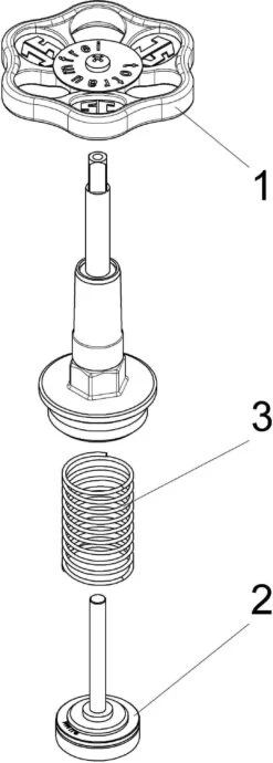 Schlösser KFR-Ventil-Oberteil 0018191500001 DN 15, G 1/2, Messing, Steigende Spindel -Badezimmerbedarf Geschäft Schloesser KFR Ventil Oberteil 0018191500001 DN 15 G 1 2 Messing steigende Spindel 2