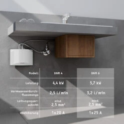 Stiebel Eltron Mini-Durchlauferhitzer 185418 DNM 6, 5,7 KW, 230 V, Weiss 14 Stiebel Eltron Mini-Durchlauferhitzer 185418 DNM 6, 5,7 KW, 230 V, Weiss -Badezimmerbedarf Geschäft Stiebel Eltron Mini Durchlauferhitzer 185418 DNM 6 57 kW 230 V weiss 3