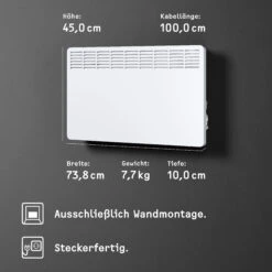 Stiebel Eltron Wand-Konvektor 236528 CNS 200 Trend, 2,0 KW, 230 V, Weiß -Badezimmerbedarf Geschäft Stiebel Eltron Wand Konvektor 236528 CNS 200 Trend 20 kW 230 V weiss 6