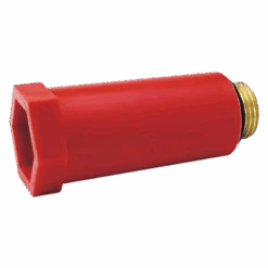 USH Baustopfen 025001 1/2", Rot, Messinggewinde