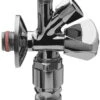 Universal Doppelspindel-Kombi-Eckventil 421863 1/2"x10mmx3/4", Messing Verchromt, Mit Rohrbelüfter/Rückflussverhinderer, Selbstdichtend -Badezimmerbedarf Geschäft Universal Doppelspindel Kombi Eckventil 421863 1 2 x10mmx3 4 Messing verchromt mit Rohrbeluefter Rueckflussverhinderer selbstdichtend