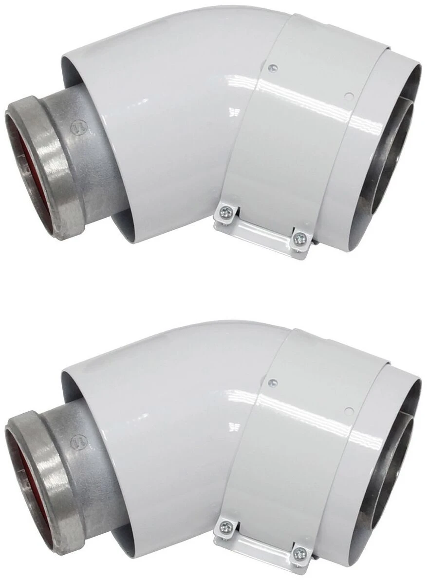 Vaillant Bogen 45 Grad 60/100 Mm 303809 Konzentrisch Aluminium, 2 Stück 3 Vaillant Bogen 45 Grad 60/100 Mm 303809 Konzentrisch Aluminium, 2 Stück