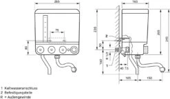 Vaillant Elektro-Kochendwassergerät VEK 5S 005121 2 KW 345x265x165 Braun/beige -Badezimmerbedarf Geschäft Vaillant Elektro Kochendwassergeraet VEK 5S 005121 2 kW 345x265x165 braun beige 2