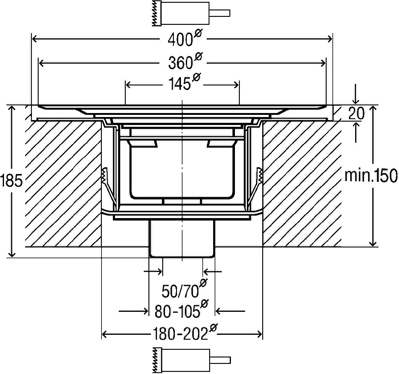 Viega Advantix Bodenablauf 491666 DN 70, Kunststoff Grau, Ablauf Senkrecht 4 Viega Advantix Bodenablauf 491666 DN 70, Kunststoff Grau, Ablauf Senkrecht – Bild 2