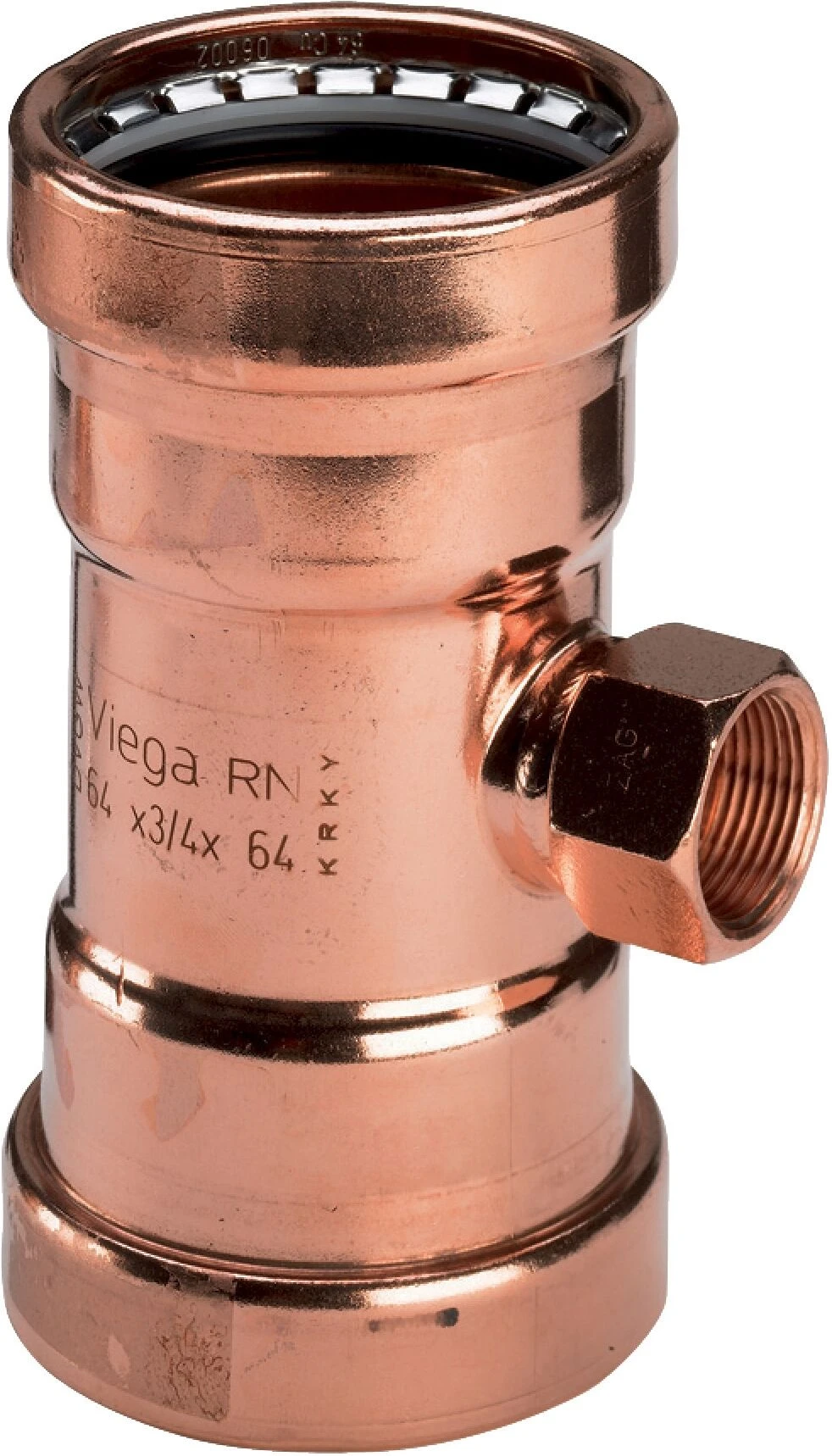 Viega Profipress T-Stück 577711 64 X Rp 1 X 64 Mm, Kupfer, SC-Contur 3 Viega Profipress T-Stück 577711 64 X Rp 1 X 64 Mm, Kupfer, SC-Contur