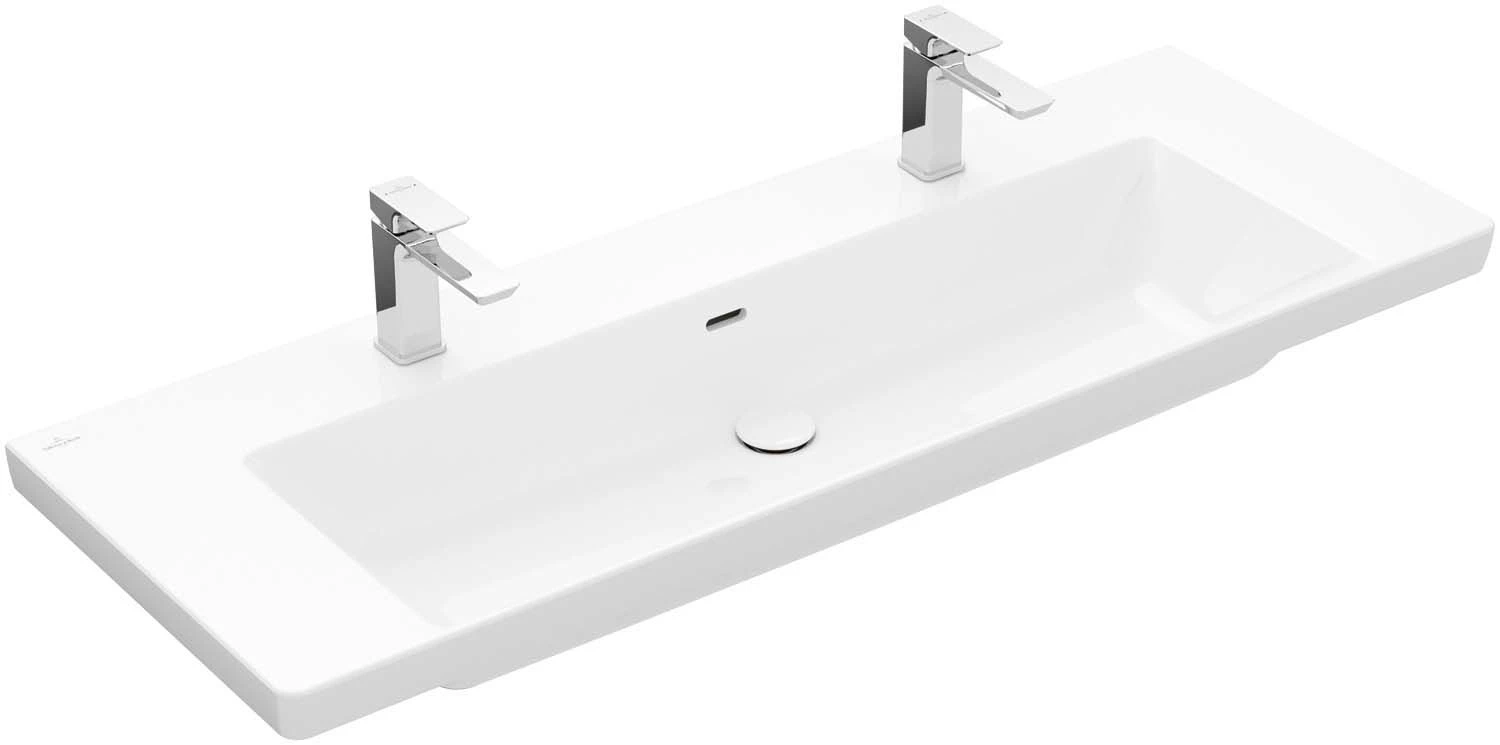 Villeroy Und Boch Subway 3.0 Schrank-Waschtisch 4A70D1R1 130x47cm, Mit 2 Hahnlöcher/ohne Überlauf, Weiß C-plus 3 Villeroy Und Boch Subway 3.0 Schrank-Waschtisch 4A70D1R1 130x47cm, Mit 2 Hahnlöcher/ohne Überlauf, Weiß C-plus