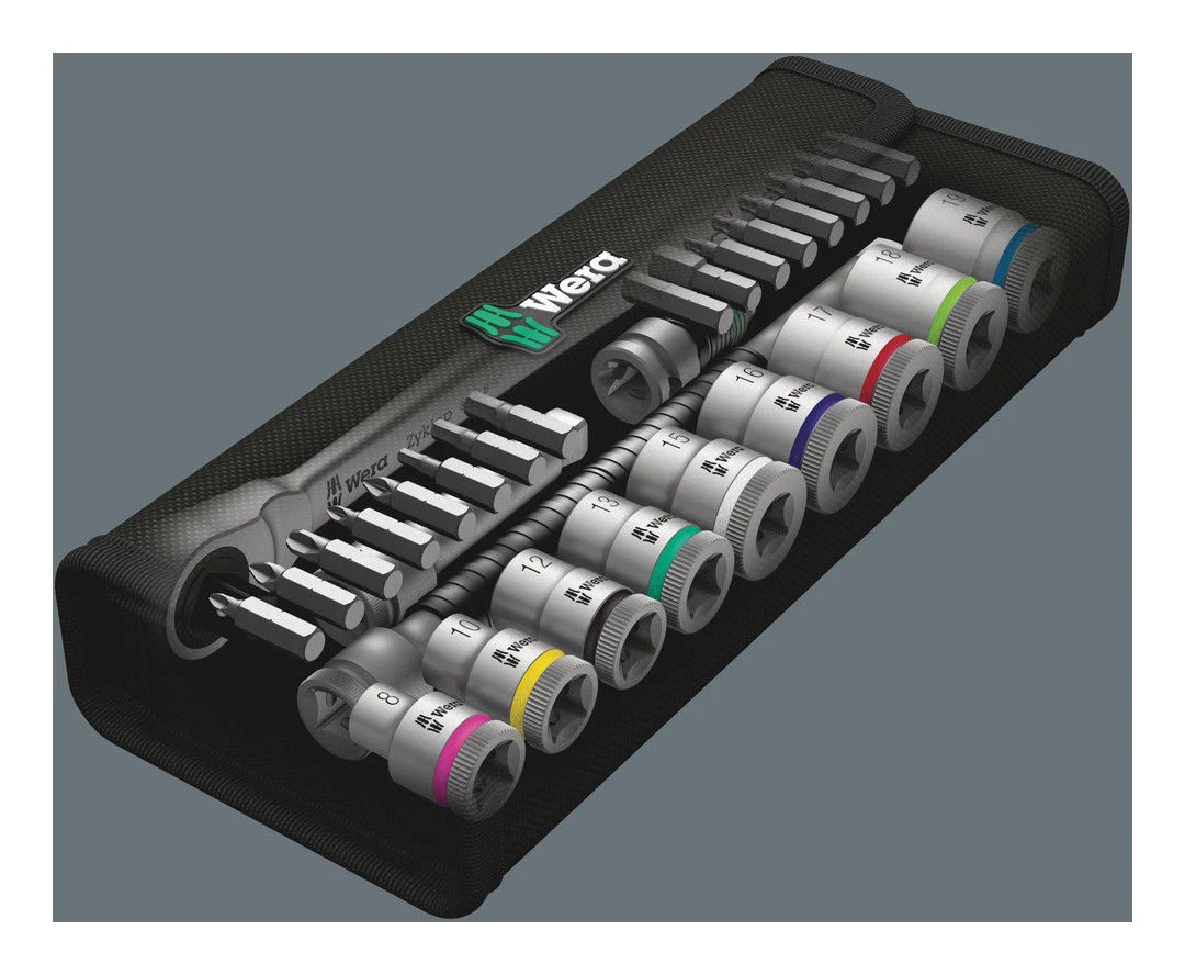 Wera Knarrenset Zyklop 8001 SB8 Ratschenset, 29 Teilig 4 Wera Knarrenset Zyklop 8001 SB8 Ratschenset, 29 Teilig – Bild 2
