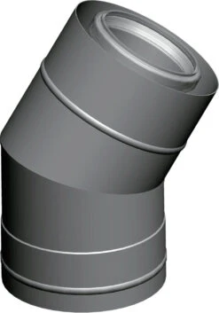 Wolf Bogen 2651483 30°, DN 80/125, Steckbar, Weiß