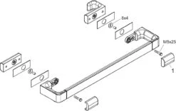 Hansgrohe Axor Universal Circular Duschtürgriff 42837000 444mm, Chrom -Badezimmerbedarf Geschäft hansgrohe Axor Universal Circular Duschtuergriff 42837000 444mm chrom 2